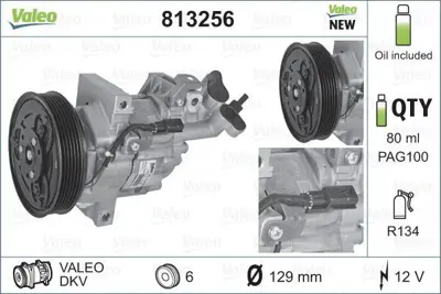 VALEO 813256 Klima Kompresörü 926009154R, 8201025121, 926005154R, 926000105R, 926001686R, 926001489R, 926000105, 926009154, 926003VD0A, 926004634R