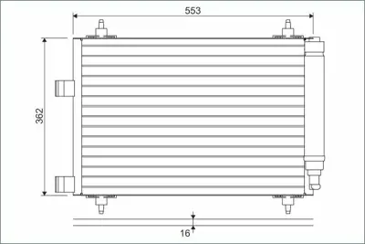 VALEO 817526 Klima Radyatoru (Kondanser) P307 C4 2.0hdı 8v - 16v 01> 6455AC