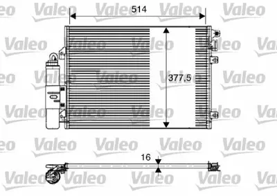 VALEO 817827 Klima Radyatoru (Kondanser) Logan Sandero 1.4 - 1.6 04> 8200241088, 6001550660, 8200090213, 8200513983, 8200682406, 82000241088, DCN37001, 8FC351343431, 8FC351344521, 94726