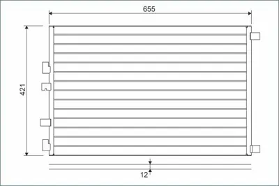 VALEO 818002 Klima Radyatoru Megane Iı Scenıc Iı 2,0 Dcı 05> (626x414x12) 8200325004