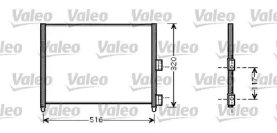 VALEO 818020 Klima Radyatoru Kondansator Idea Punto 1,3 - 1,9 04> 51708909, 51733013