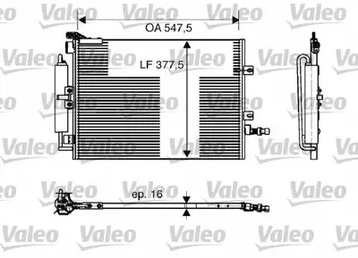 VALEO 818166 Klima Radyatoru (Kondanser) Clıo Iıı Modus 1,5dcı K 9k (547x377x16) 8200688392