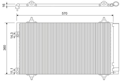 VALEO 818171 Klima Radyatörü 6455CX, 6455GH, 6455GL, 6455GG, 6455HJ, 6455HK, 6455HN, 6455HT, 9650545480, 9650631480