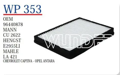 WUNDER WP353 Polen Filitresi (Captıva) 96440878, 96800069, 4803883, EC96440878, 615974, 96629614, 4819126, 95599725, 22753219, D96440878