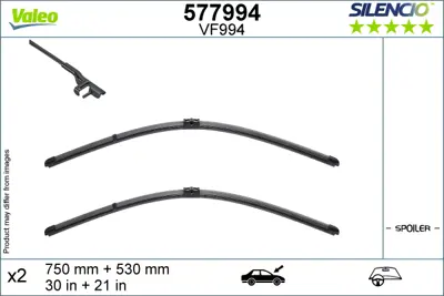 VALEO 577994 Sılencıo Silecek Flat Blade Oe Lhd Vf994 Kıt 61612410958 A103S