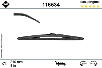 VALEO 116534 Swf Silecek Rear  210mm Lhd Rhd X1 