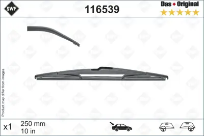 VALEO 116539 Swf Silecek Arka 255mm Lhd Rhd (X1) 