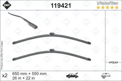VALEO 119421 Swf Silecek Flat Bladeoe 650+550mm Lhd Kıt 