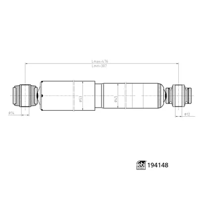 FEBI BILSTEIN 194148 Arka Amortısor Caddy Iıı 1,4   1,6   1,9   2,0tdı Sdı 04> 2K0513029R