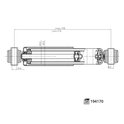 FEBI BILSTEIN 194170 Amortısor Arka (Gazlı) Kangoo Iıı Dokker Cıtan 415 12> 562102464R