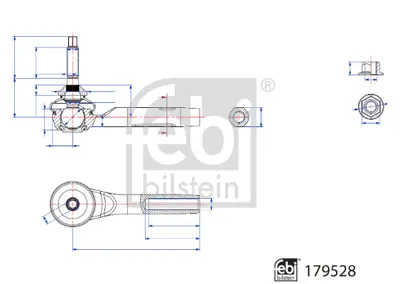 FEBI BILSTEIN 179528 Rotbası Sağ Sol Tesla Model Y 23>       104484100E 2228189 315137 33104949 33886AP 4213781 45018 70160310000 73421 850081102 9122775 BTR6170 FTR6170 G12060 NST6684 S071814 STE10020 TS102 VKDY319001