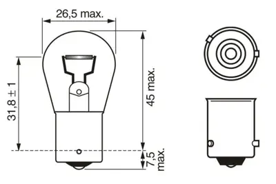 BOSCH 1987302812 1987302933 Ampul Eco 12v 93 Sinyal Tek Duy Sarı Yakın Tırnak Py21w Bau15s (10 Ad) 12V21WPY21W