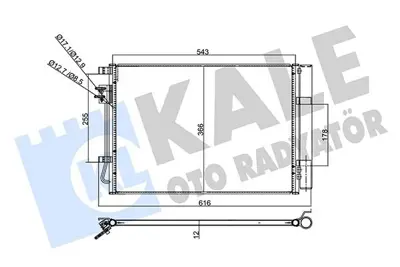 KALE 358445 Klima Radyatörü 976060U000 CF20314 976060U000AS 940636 350496 8283053 353130 HY5448D 512099N DCC1957