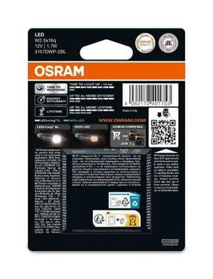 OSRAM 3157DWP-2BL Led Ampul 12 V P27 7w (S8w Dc)