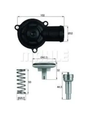BEHR MAHLE BTT-TI22087D Vw Golfv Jetta Passat 1.6fsı Blf-Blp-Bag 1 Adet 87 Vw Golfv Jetta Passat 1.6fsı Blf-Blp-Bag 1 Adet 87c + Kapak 03c121110a 
