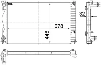 BEHR MAHLE CR977000S Su Radyatörü  Audı A6 Manuel Bre-Blb-Bpj 2,0 Tfsi-  4F0121251QMAH