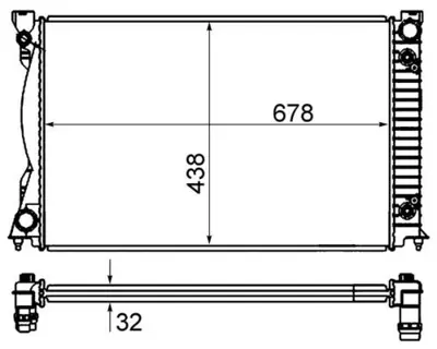 BEHR MAHLE CR842000S Su Radyatörü  Audı A6 Bpp-Cana-Asb-Cdya 2,7 Tdi-3,  4F0121251PMAH