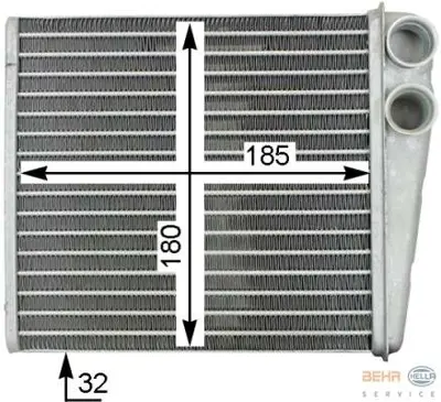 BEHR MAHLE 8FH351315781 Vw Golfv Jetta Caddy Kalorifer Radyatörü 1k0819031 Vw Golfv Jetta Caddy Kalorifer Radyatörü 1k0819031 
