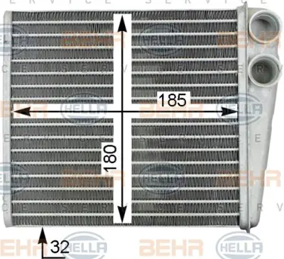 BEHR MAHLE 8FH351315781 Vw Golfv Jetta Caddy Kalorifer Radyatörü 1k0819031 Vw Golfv Jetta Caddy Kalorifer Radyatörü 1k0819031 