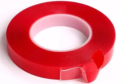 İthal CTB315 Çıft Taraflı Bant 5 Metre 15mm Kırmızı Seffaf GM CTB315