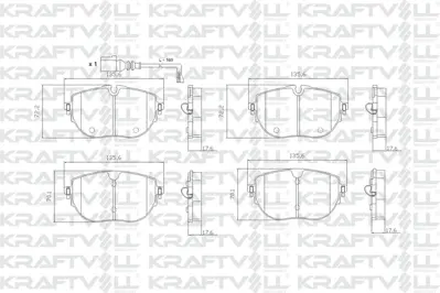 KRAFTVOLL 07010145 Fren Balatası On Transporter Multıvan 20> 7LA698151 7LA698151B 7H0698151 7H0698151B 7H0698151D 7H0698151Q JZW698151Q 4634205500 95535193904 95535193905