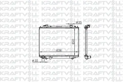 KRAFTVOLL 08040038 Motor Su Radyatoru Mazda B2500 Bt50 06> Ford Ranger Manuel (450*638*26) Brazıng (Mt) 1378035 3599738 4050184 4056285 4061143 4067926 4094272 4108890 4143246 4328191
