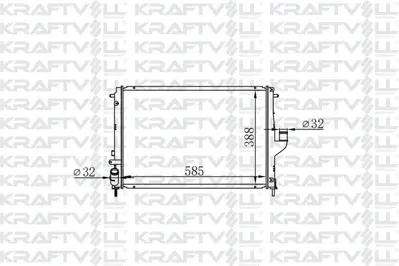 KRAFTVOLL 08040055 Motor Radyatoru Logan Sandero Duster 1,5dcı K9k 08> (585*388*16) Brazıng (Mt) 214100598R 8200582026 214101752R 2140000Q2L 2140000Q1K 214104AA1A 1093115 8MK376787651 637613 214815057R