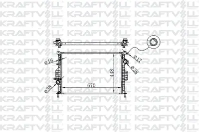 KRAFTVOLL 08040063 Motor Su Radyatoru Focus Iıı 11>17 C Max 2,0tdcı 10>15 Mondeo Iv 07>14 S Max Galaxy 07>15 2,0tdcı -  1377541 36000105 36002413 36002414 36002451 31368082 1433321 1493774 6G918005AB 6G918005FB