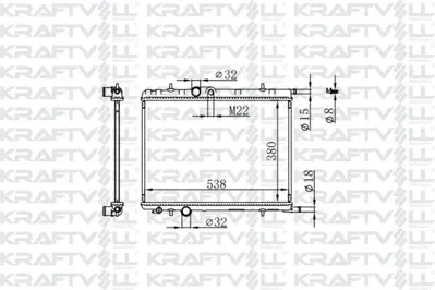 KRAFTVOLL 08040067 Motor Su Radyatoru P307 Xsara Vts Ew10j4 (2,0 16v) Tu5jp4 (1,6 16v) - (Mt) (380*538*16) Brazıng (Mt) 133038 133040 133053 133065 133069 133074 133075 133082 133083 133084