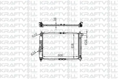 KRAFTVOLL 08040082 Motor Su Radyatoru Aveo Kalos T200 T250 1,4 16v Mt 2003> 2008 (600*418*16) Brazıng (Mt) 96816483 96536525 96536669 P96536525 96444386 96817344 P96536524 P96816482 96536524 96816482