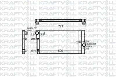 KRAFTVOLL 08040088 Motor Su Radyatoru Bmw F10 F07 F11 F13 F01 F02 F03 F04 17118509175 17117805627 8509176 17118509176 7805627 7805628 8509175 17117805628 17118509177 8509177