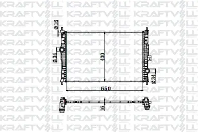 KRAFTVOLL 08040105 Su Radyatoru 3008 P84e 5008 P87e 508 R8 / C5 Aırcross Berlıngo / Granland X Astra L 