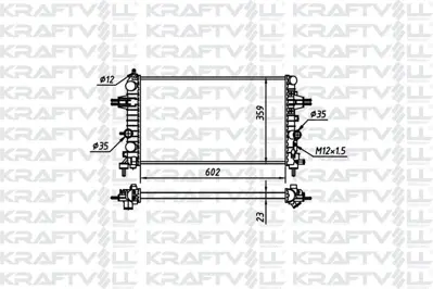 KRAFTVOLL 08040049 Motor Su Radyatoru Z16xe Z16xep Z16xer A16xer Astra H Zafıra B (602*359*23) (Mt) 