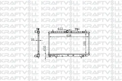 KRAFTVOLL 08040071 Motor Su Radyatoru Accent Admıre 1,6 2003 2006 (335*638*16) Brazıng (At) 