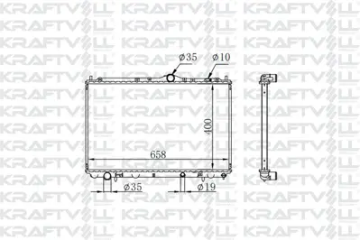 KRAFTVOLL 08040078 Motor Su Radyatoru S40 I - V40 1.6 1.8 2.0 (95 04) At - Mt (400*658*16) Brazıng 