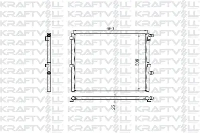 KRAFTVOLL 08040094 Motor Su Radyatoru Bmw B48 B58 G30 F90 G31 G32 G11 G12 G15 F92 G16 F93 G14 