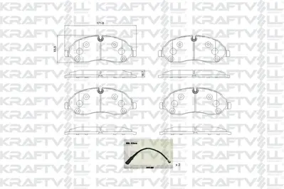 KRAFTVOLL 07010447 On Fren Balatası Transıt V363 14 > Arka Ceker Cıft Teker 