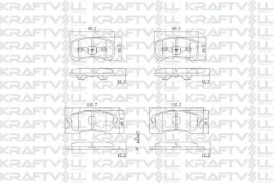 KRAFTVOLL 07010473 On Fren Balatası Daıhatsu Sırıon 98-04 Yrv 01-> 