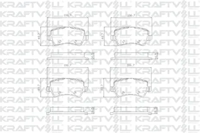 KRAFTVOLL 07160083 Arka Fren Balatası S-Max 09> 06> Galaxy Iıı 06> S60 10> S80 06> V60 V70 06> Xc60 08> Xc70 06> Ra 