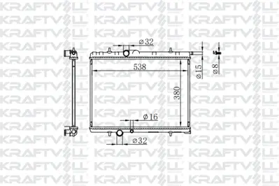 KRAFTVOLL 08040043 Su Radyatoru P307 P206 C4 C4 (B7) Ds4 Xsara Iı Xsara Pıcasso (Tu5jp4)1,6 16v Otomatık P206 Tu3jp (38 133086 1330F6 133309 133383 133317 133085 1330G4 132322 133038 133040