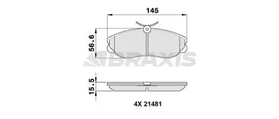 BRAXIS AA0086 On Fren Balatası Terrano Iı 97>01 Vanetta Ld23 97>01 FO624081 1203933 1511646 BP1089 B111087 986TB2252 363702160561 1L4J2K021AB FD6623A 13046059592