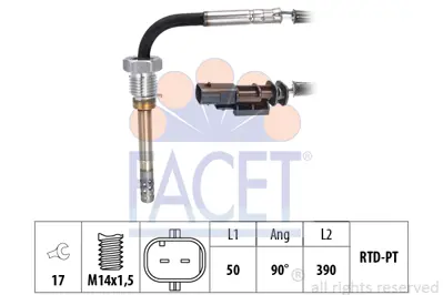FACET 22.0204 Egzoz Gazı Sıcaklık Sensoru Alfa Romeo Gıulıetta Iı 1.6 Jtdm 10> Fıat 500x Egea Doblo 1.6 Mjet 15> J 1220204