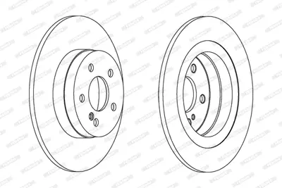 FERODO DDF1691C-1 Fren Dıskı Arka W204 08>14 S204 09>14 C204 11> C207 09>16 A207 10>16 