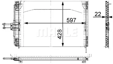 BEHR MAHLE AC 153 000P Klıma Radyatoru (Kondanser) Laguna I 1.8   2.0 16v 35162 723B49 816867 94201 DCN23020 TSP0225061