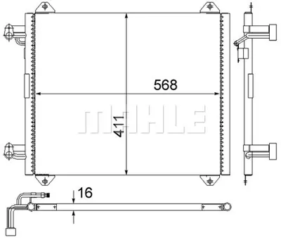 BEHR MAHLE AC 251 000S A C Condenseraudı A2 260510 350203375000 35362 701M18 817569 817570 94584 AD302C001 AI5193 DCN02009 TSP0225407