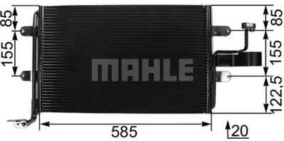 BEHR MAHLE AC 326 000S A C Condenserseat Leon   Vw Golf Iv 35733 725M28 814357 94838 CF20299 ST420C001 VN5262 VNA5262