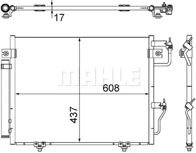 BEHR MAHLE AC 534 000S A C Condensermıtsubıshı Pajero 06- 350049 718M42 940166 CF20256 M7180420 MT5231D