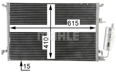 BEHR MAHLE AC 859 000P A C Condensersaab 9-3 (Ys3f) 817712