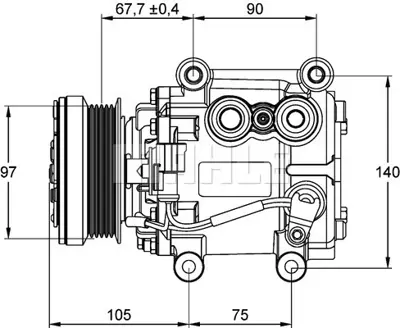 BEHR MAHLE ACP 1113 000P A C Compressorjaguar S-Type (Ccx) 18018 18045 240211 32734 89241 ACP515 ACP516 DCP11005 JRAK025 JRK025 TSP0155387 TSP0155388 TSP0159387