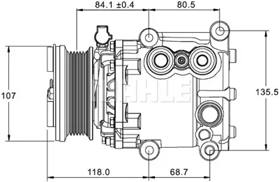 BEHR MAHLE ACP 1336 000P A C Compressorford Mondeo Iıı 1.8 89228 ACP240 FDK419
